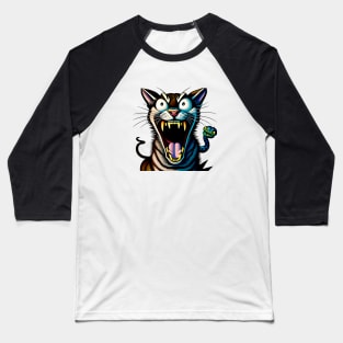 Cat scream Baseball T-Shirt